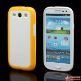 Полимерный TPU Чехол Lion 3D Куб Samsung I9300 Galaxy S 3 (белый-желтый)